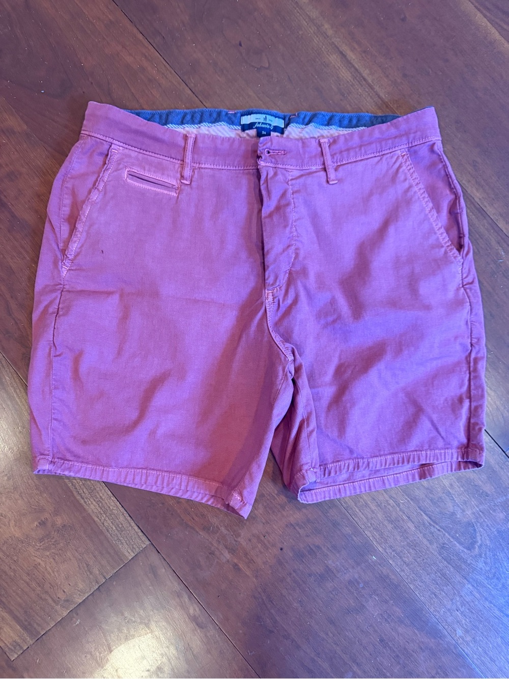 johnnie-O Pink Flat Front Chino Shorts